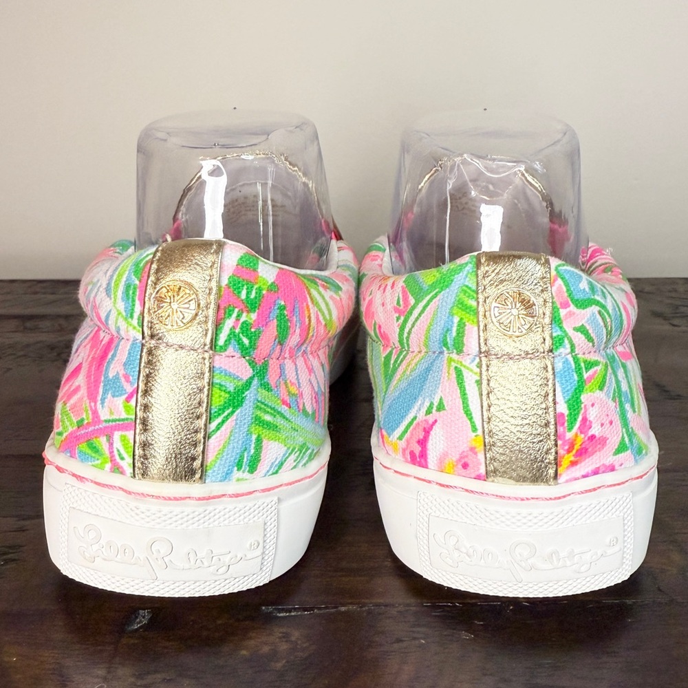 Lilly Pulitzer Julie Slip On Canvas Sneaker Size 8.5 Pop Up Lilly of the Jungle - Picture 5 of 11